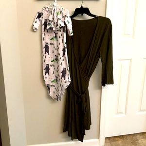 Mom & Baby Robe and Newborn Outfit